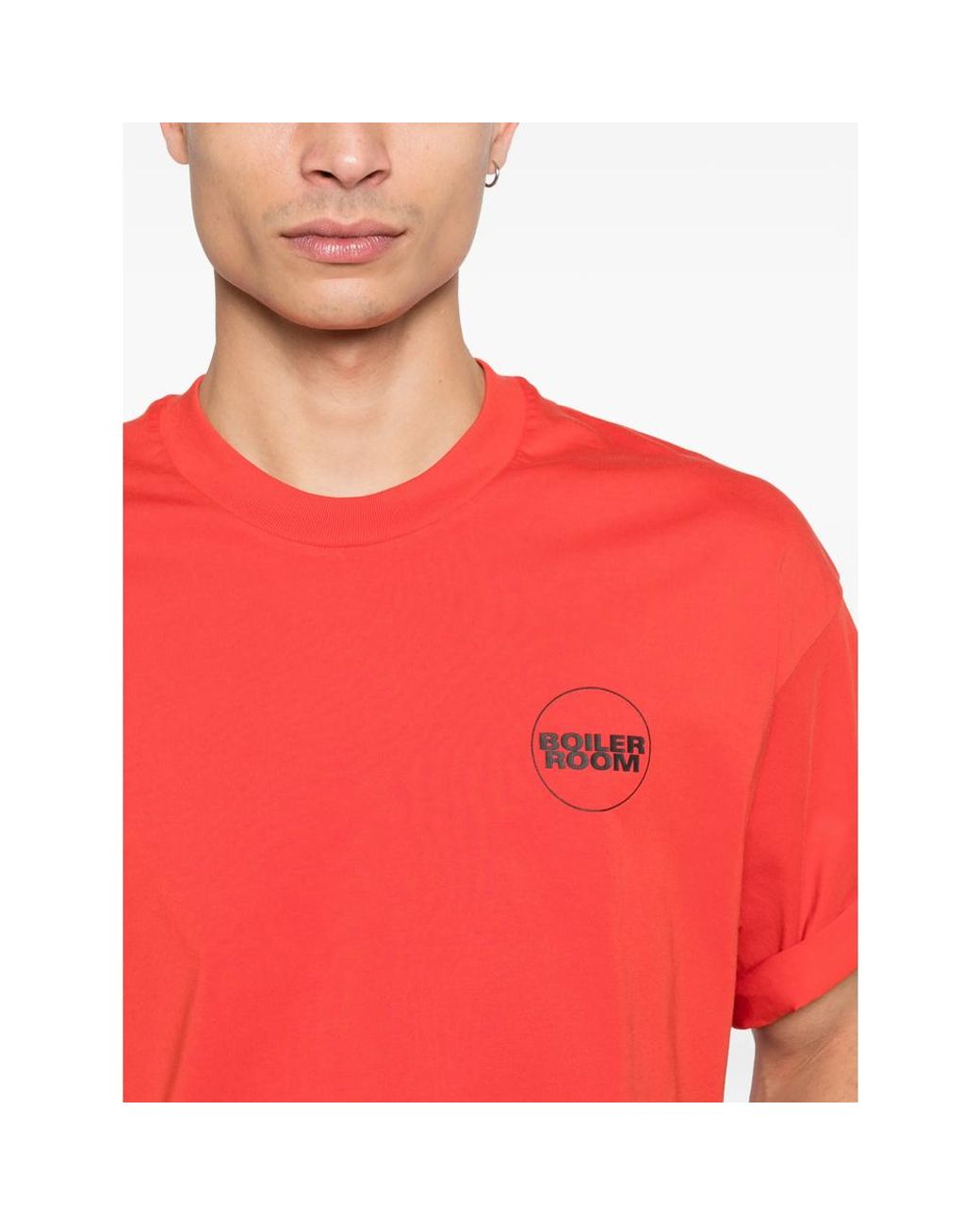 BOILER ROOM Red Logo-Print T-Shirt for men