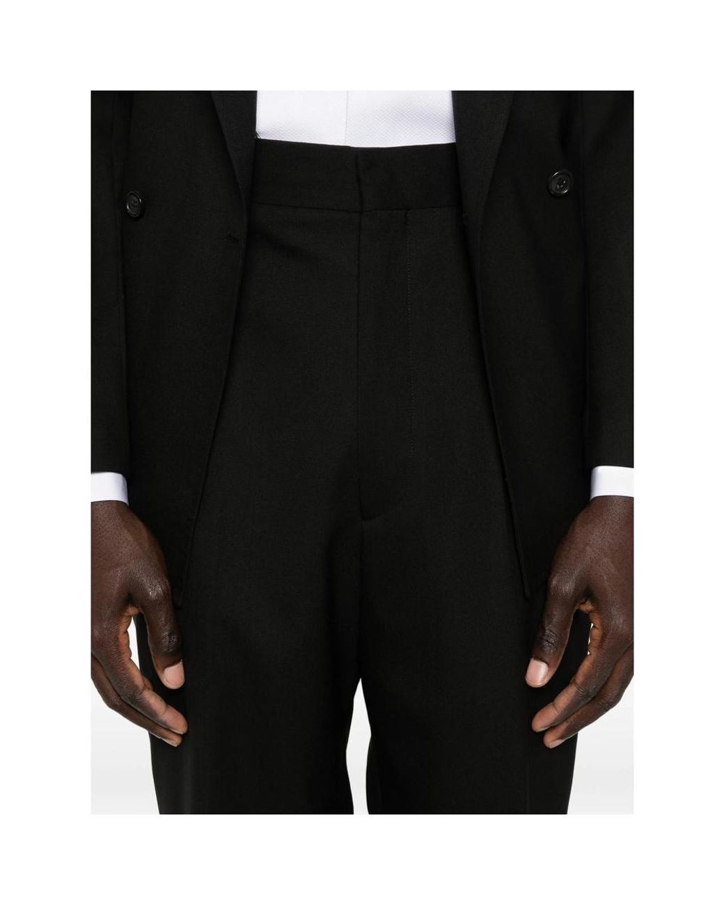 Reveres 1949 Black Double-Breasted Suit for men