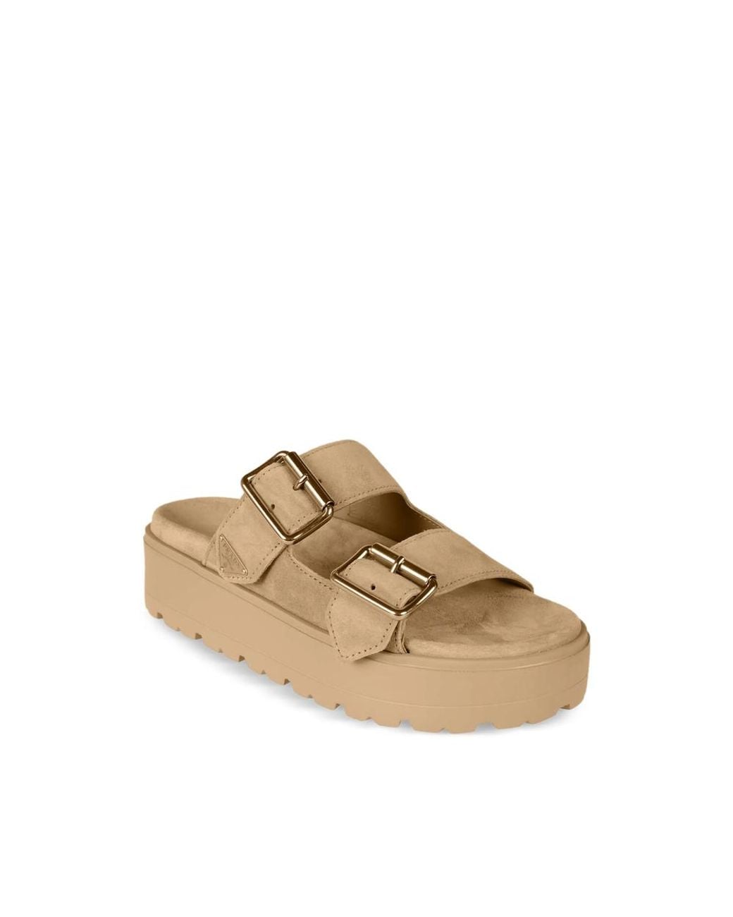 Prada Natural Suede Leather Sandals