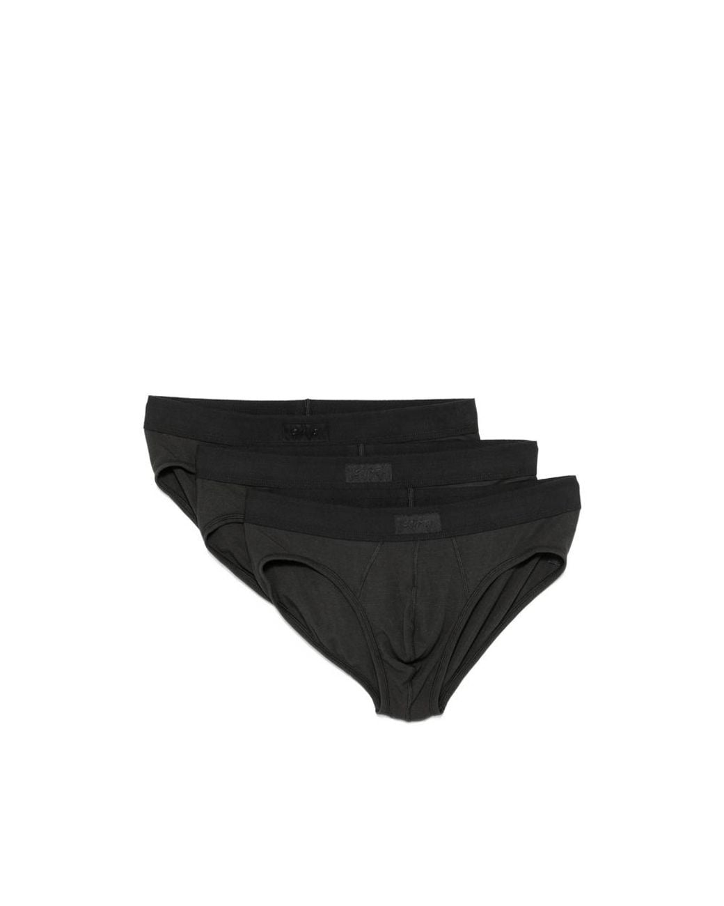 Skims Black Logo-Patch Briefs Pack for men