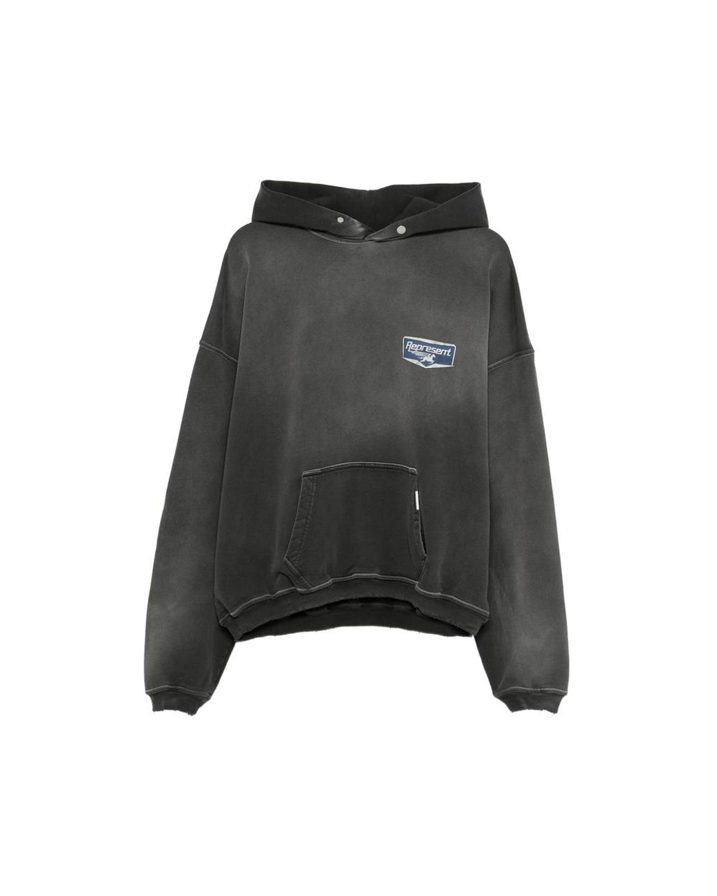 Represent Gray Logo-Print Hoodie for men