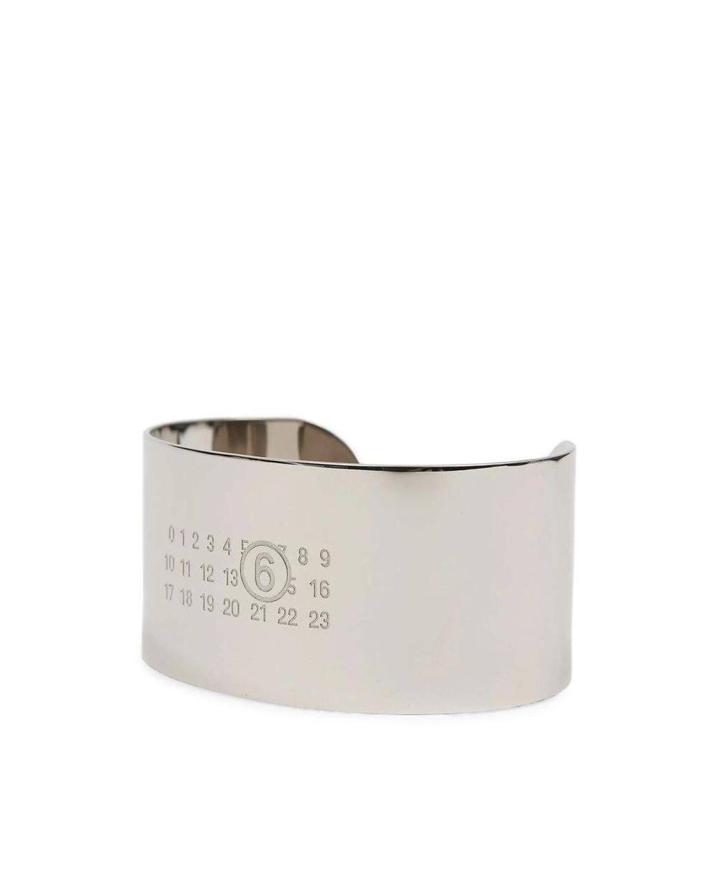 MM6 by Maison Margiela White Numeric Signature Cuff Bracelet