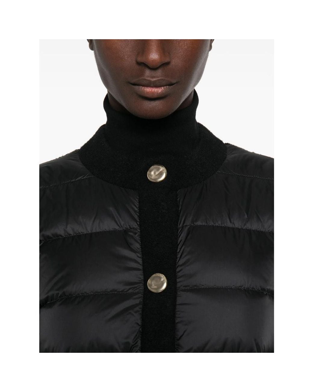 Moncler Black Quilted Panelled Jacket