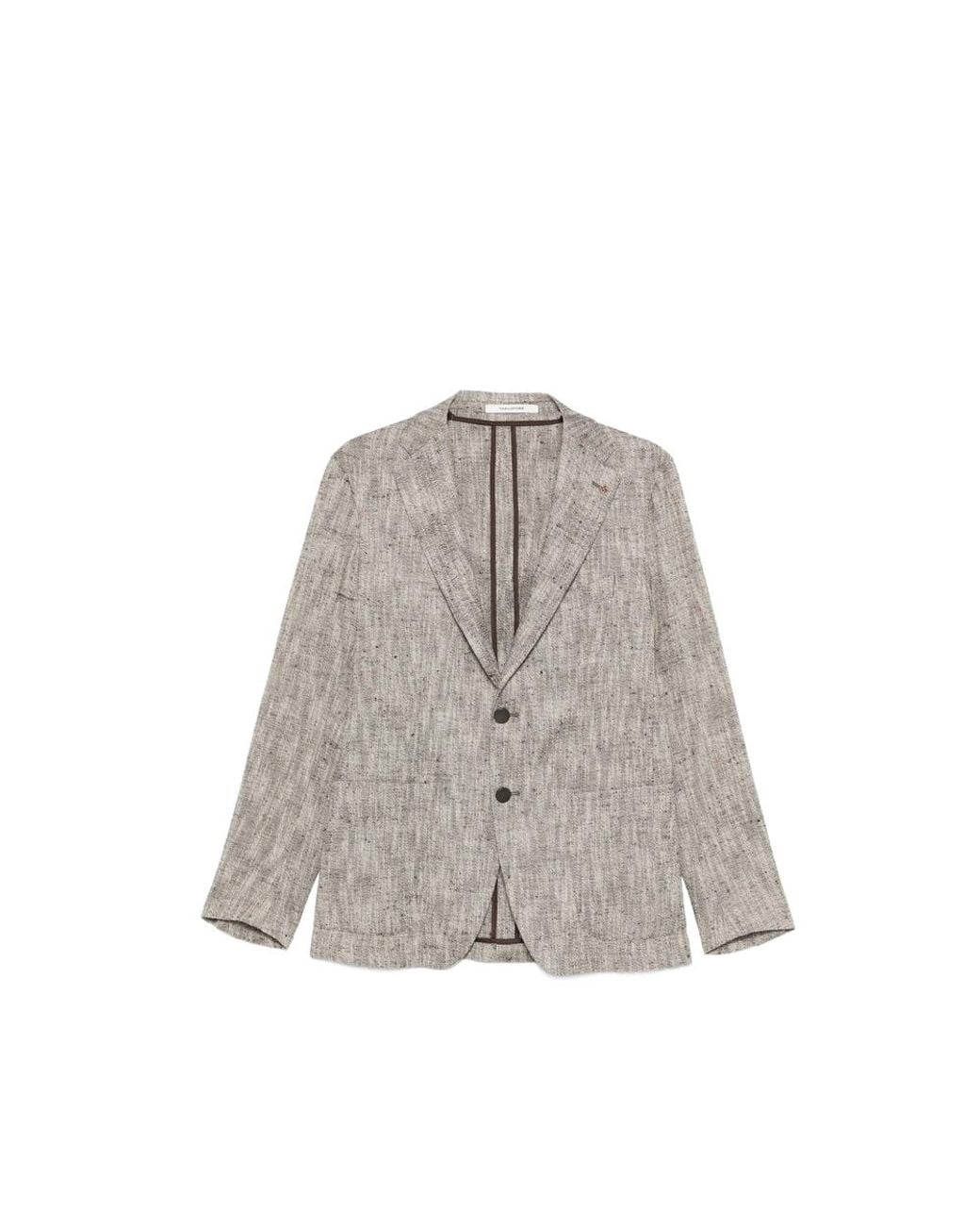 Tagliatore Gray Textured Two-Button Blazer