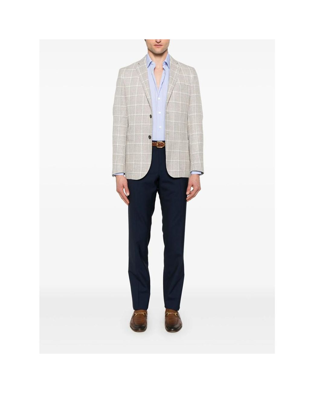 Rota Blue Tailored Trousers for men
