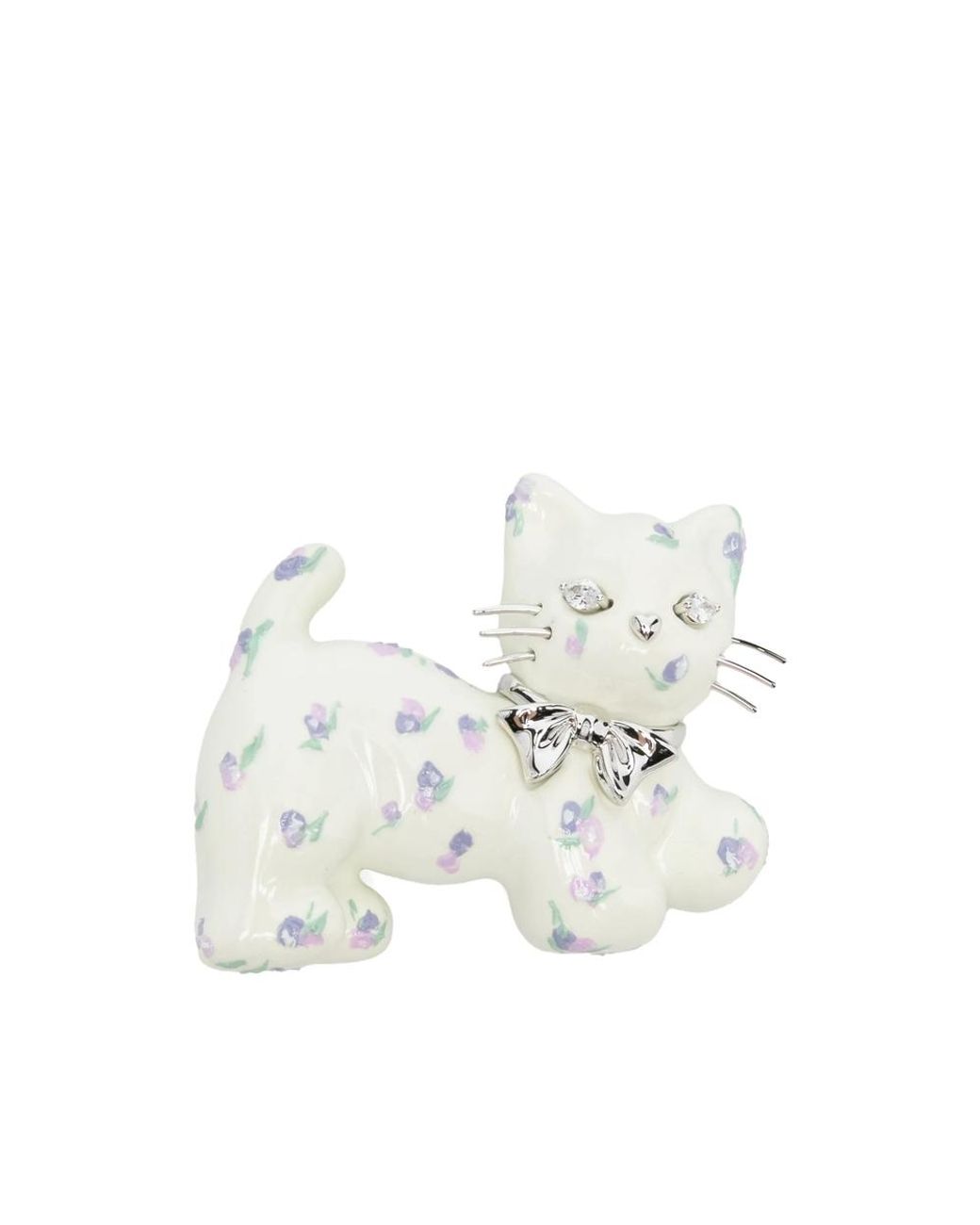 YVMIN White Floral-Print Cat Hair Clips