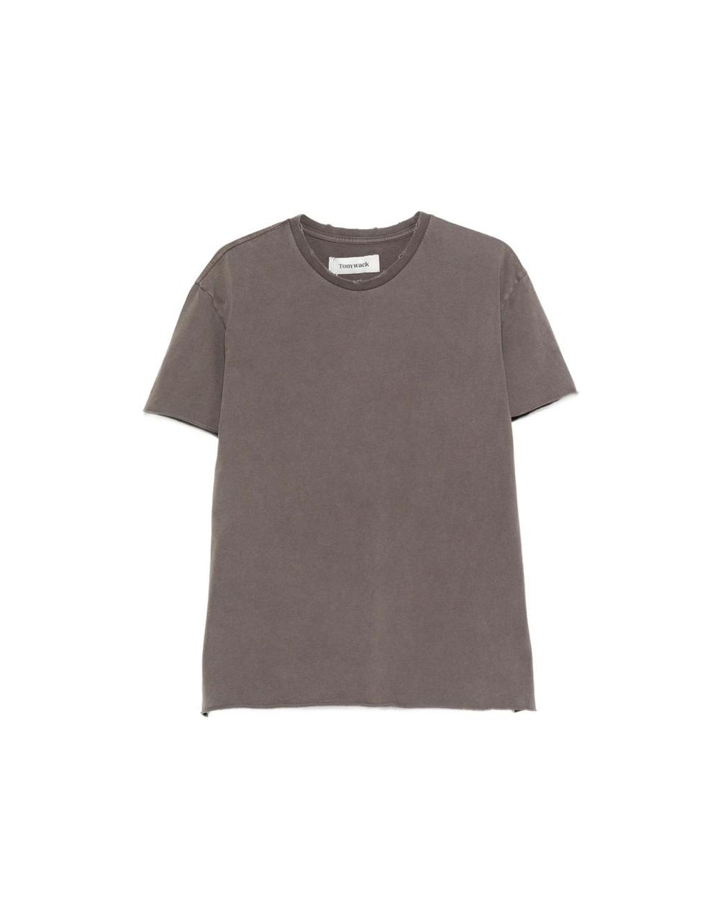 TONYWACK Gray Faded Raw T-Shirt for men