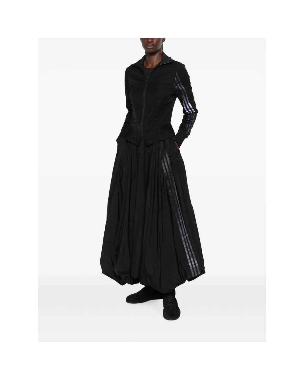 Y-3 Black Gradient 3-Stripes Nylon Track Top