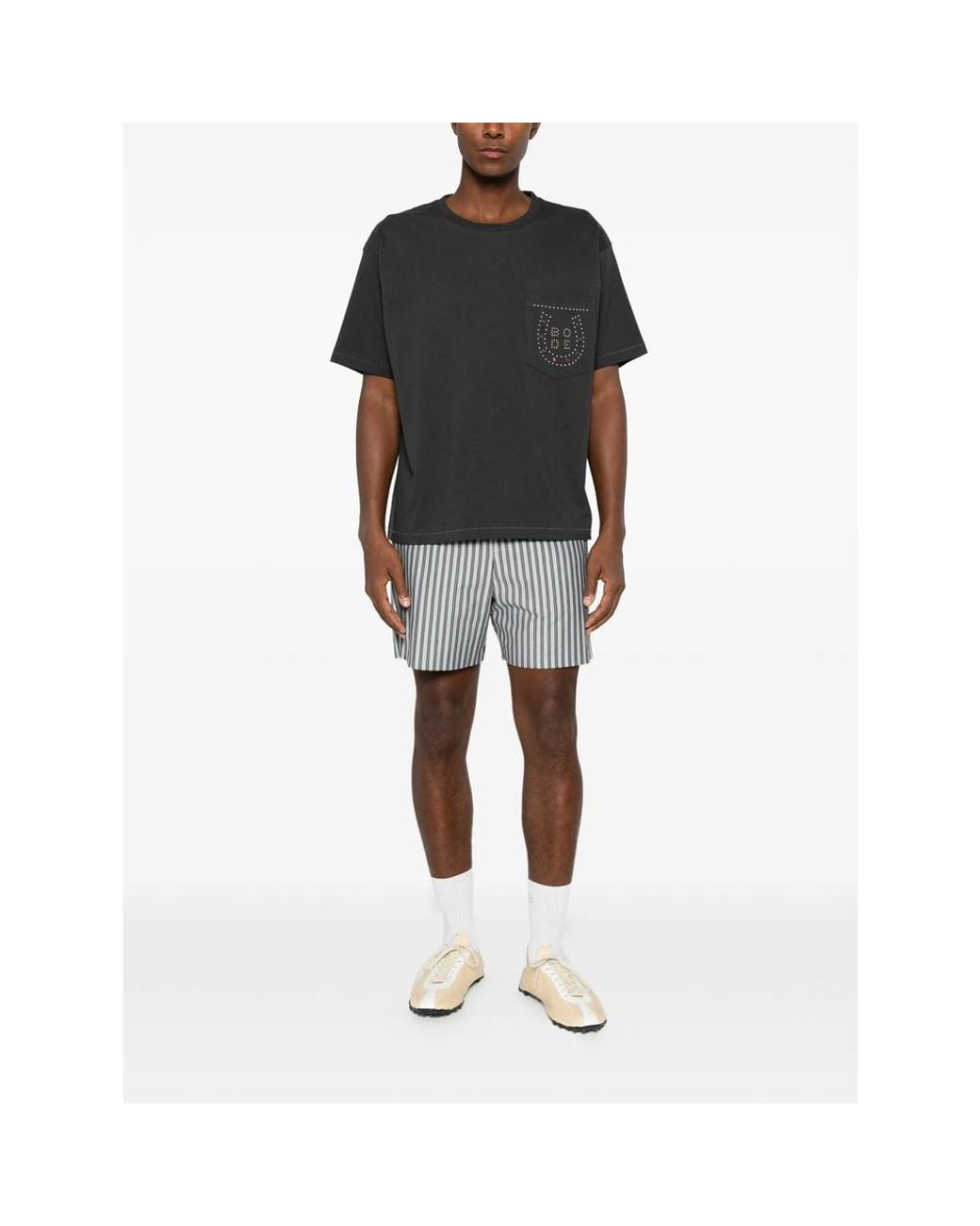 Bode Black Stud-Embellished T-Shirt for men