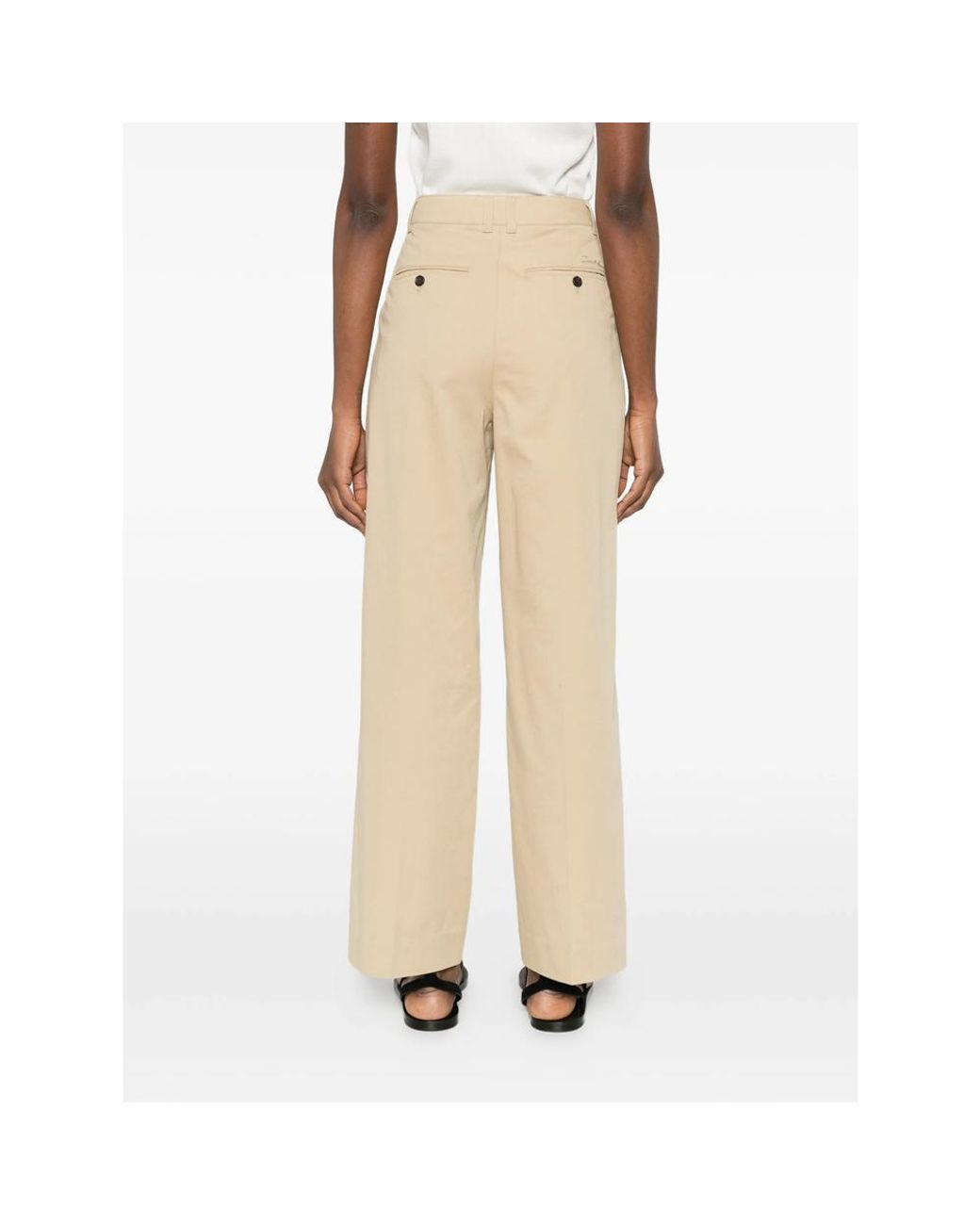 DUNST Natural Pleated Trousers
