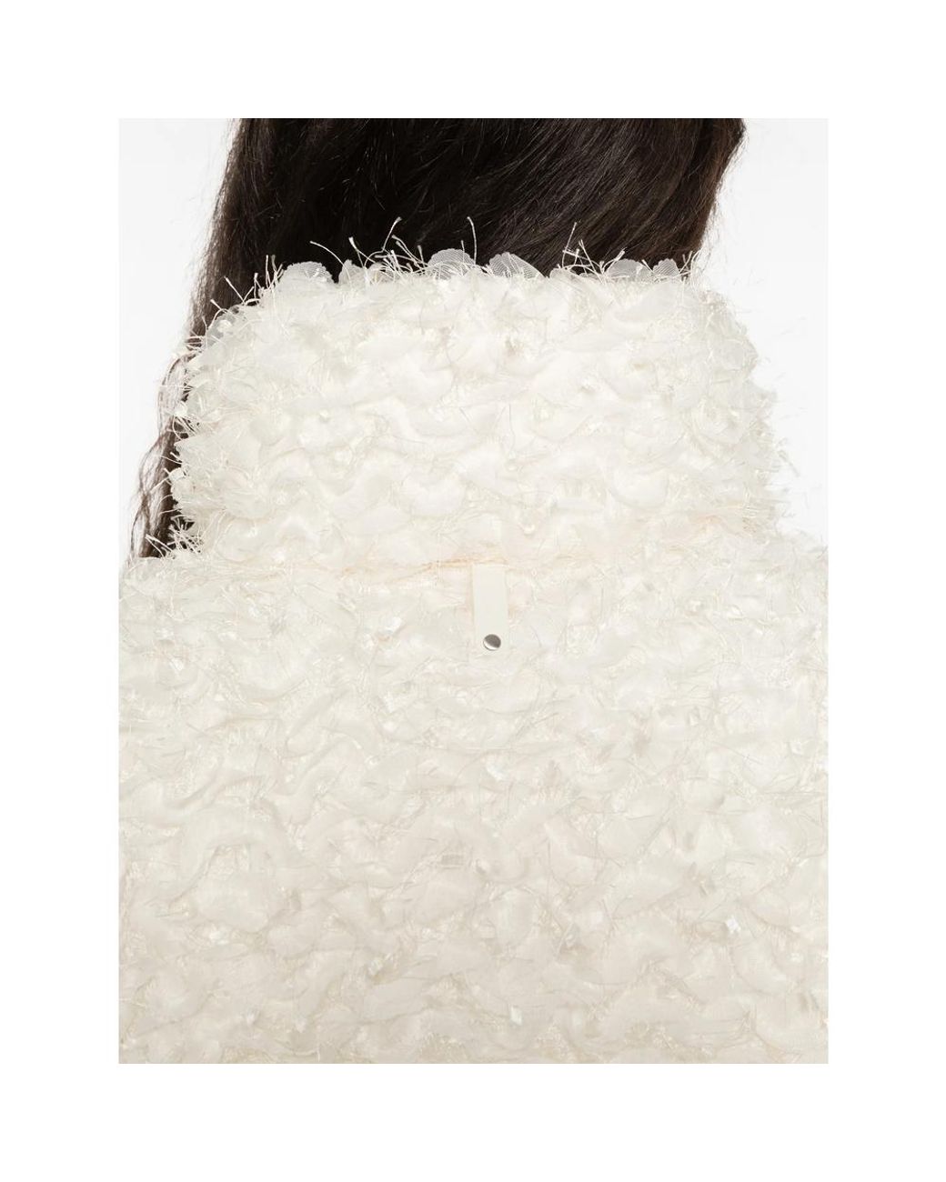Mackage White High-Neck Textured-Finish Jacket
