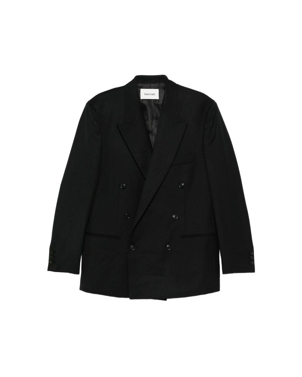TONYWACK Black Double-Breasted Jacket for men