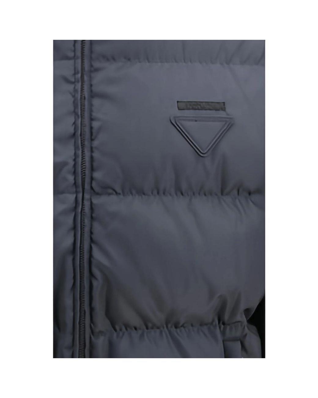 Prada Blue Prada Padded High-Neck Down Jacket for men