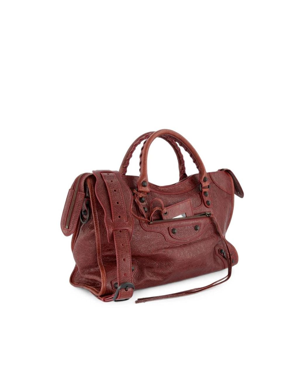 Balenciaga Red Le City Leather Tote Bag