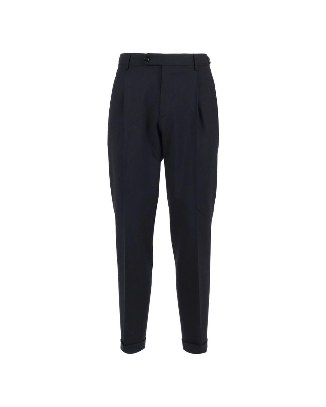 Berwich Blue Pleated-Front Trousers for men