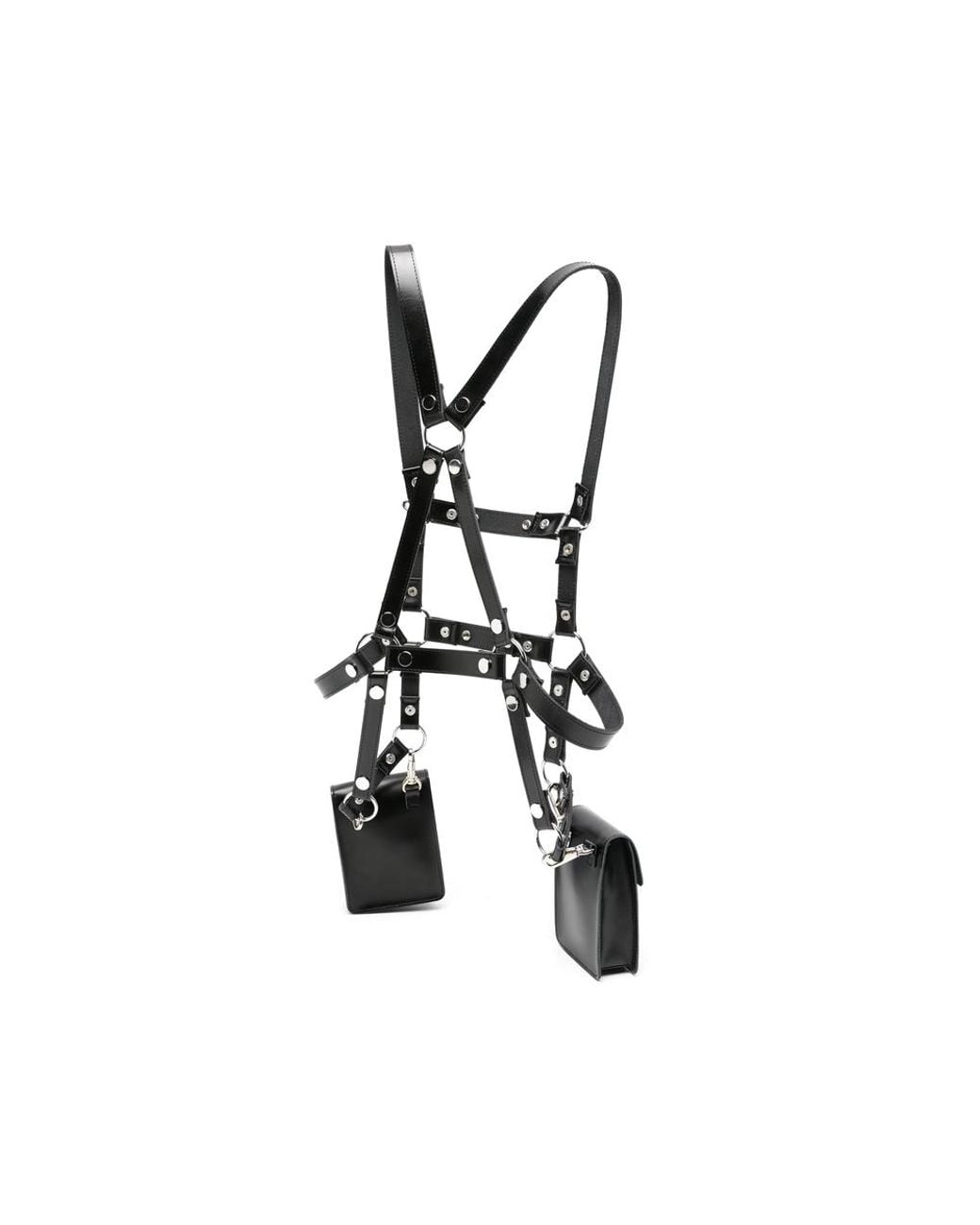 Junya Watanabe Black X Comme Des Garçons Harness-Style Leather Mini Bag