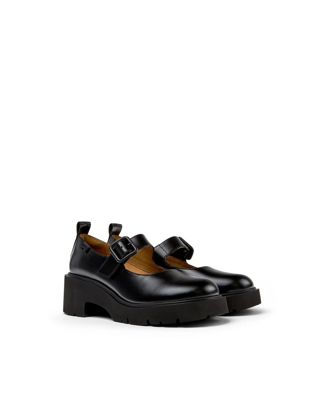 Camper Black Milah 50Mm Leather Loafers