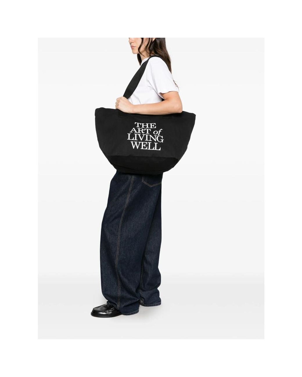 Sporty & Rich Black Print Tote Bag