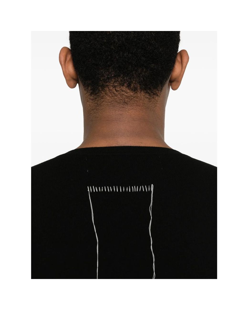 Isabel Benenato Black Lucca Crew-Neck Sweatshirt for men