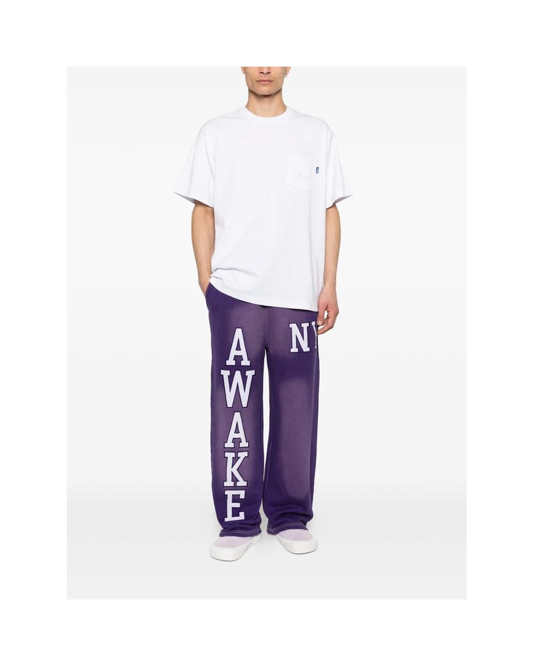 AWAKE NY White Chest-Pocket T-Shirt for men