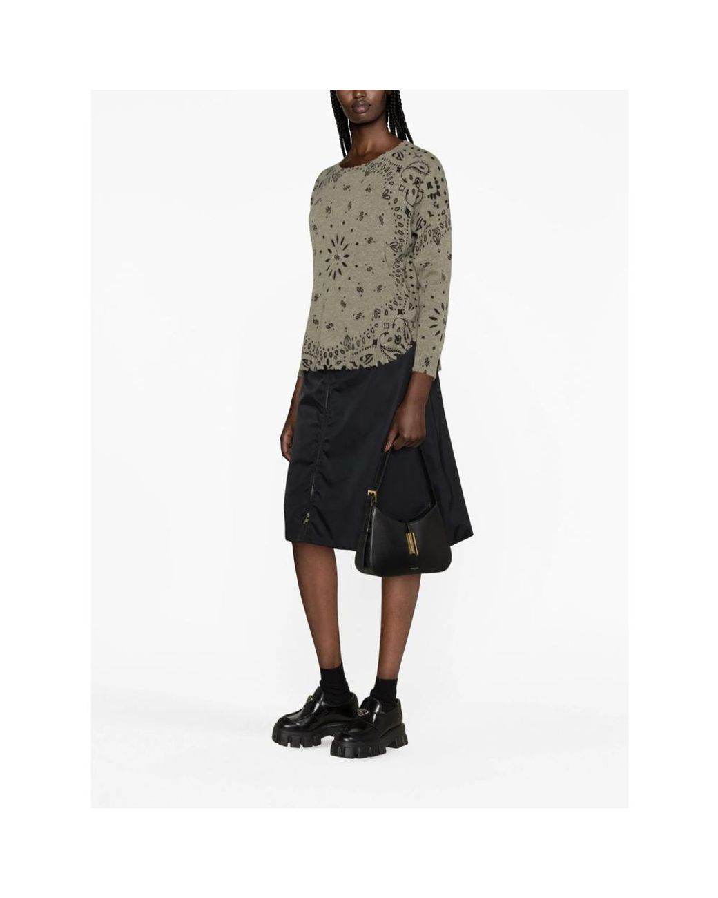 Kujten Green Crew-Neck Cashmere Sweater
