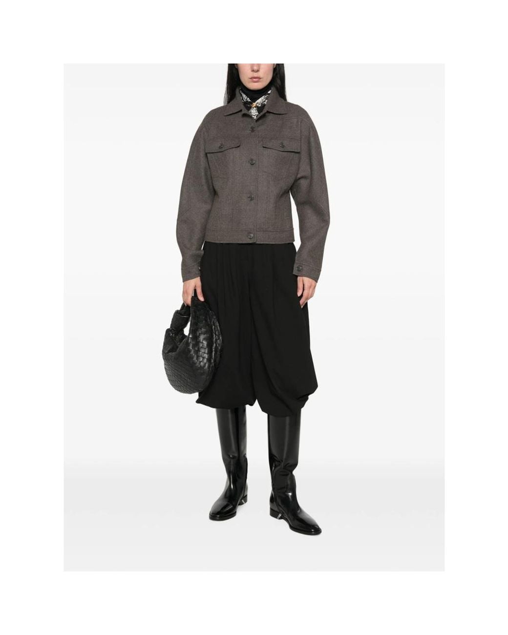 Max Mara Gray Rapace Virgin Wool Jacket