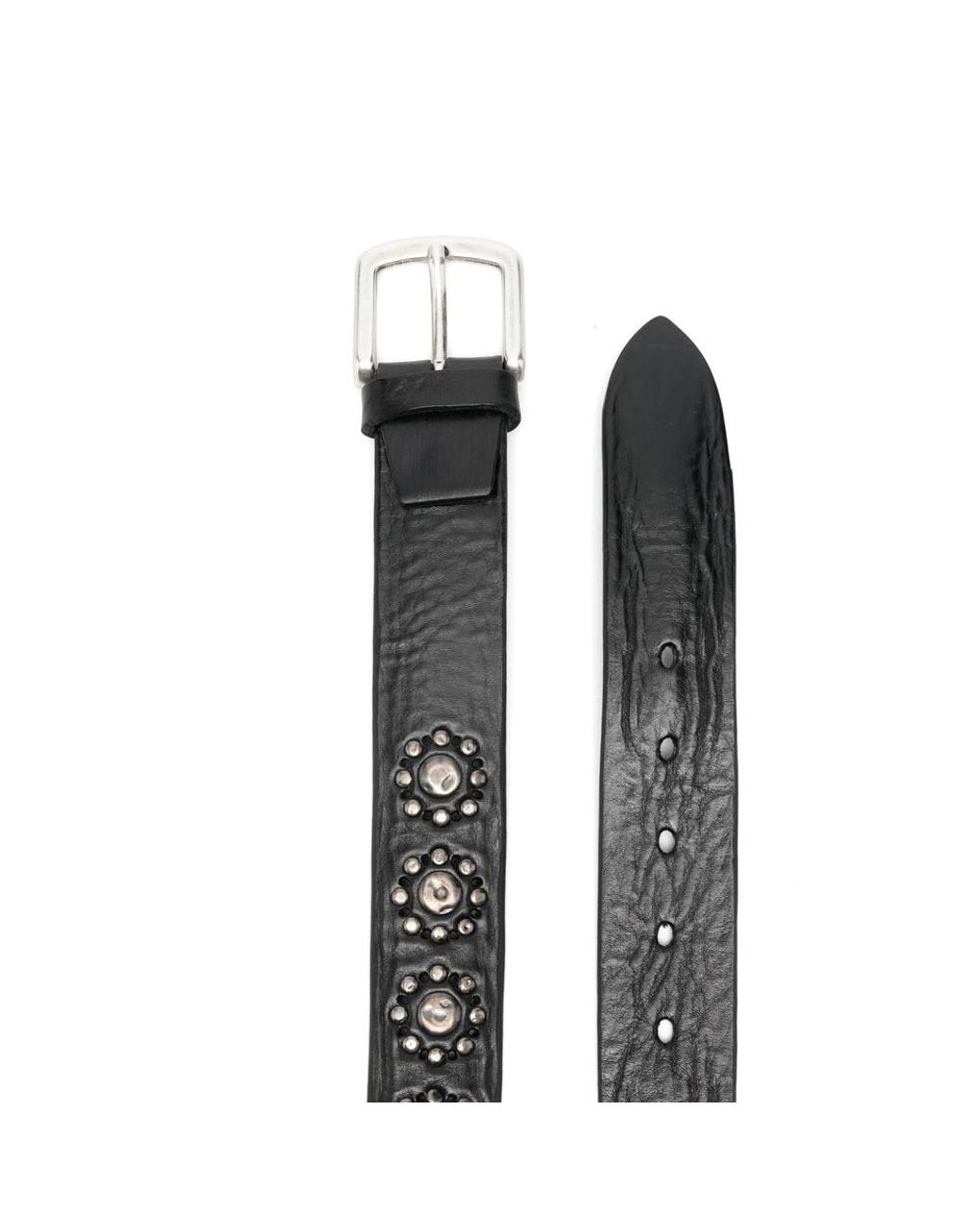 Eraldo Black Embellished-Buckle Belt for men