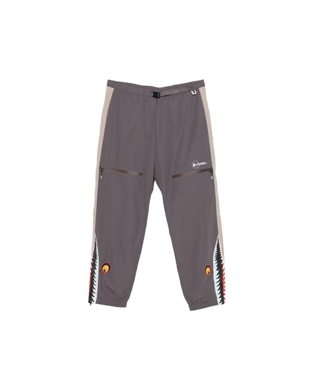 A Bathing Ape Gray Performance Track Pants for men