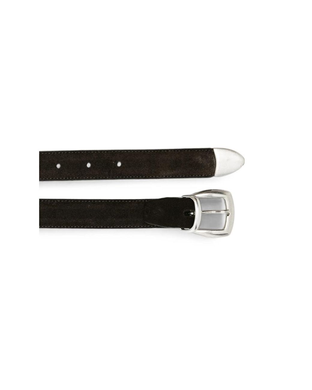 Eraldo Black Suede Buckle-Fastening Belt for men