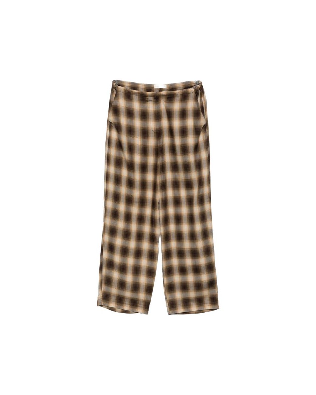 Co. Metallic Plaid-Check Drawstring-Waist Trousers