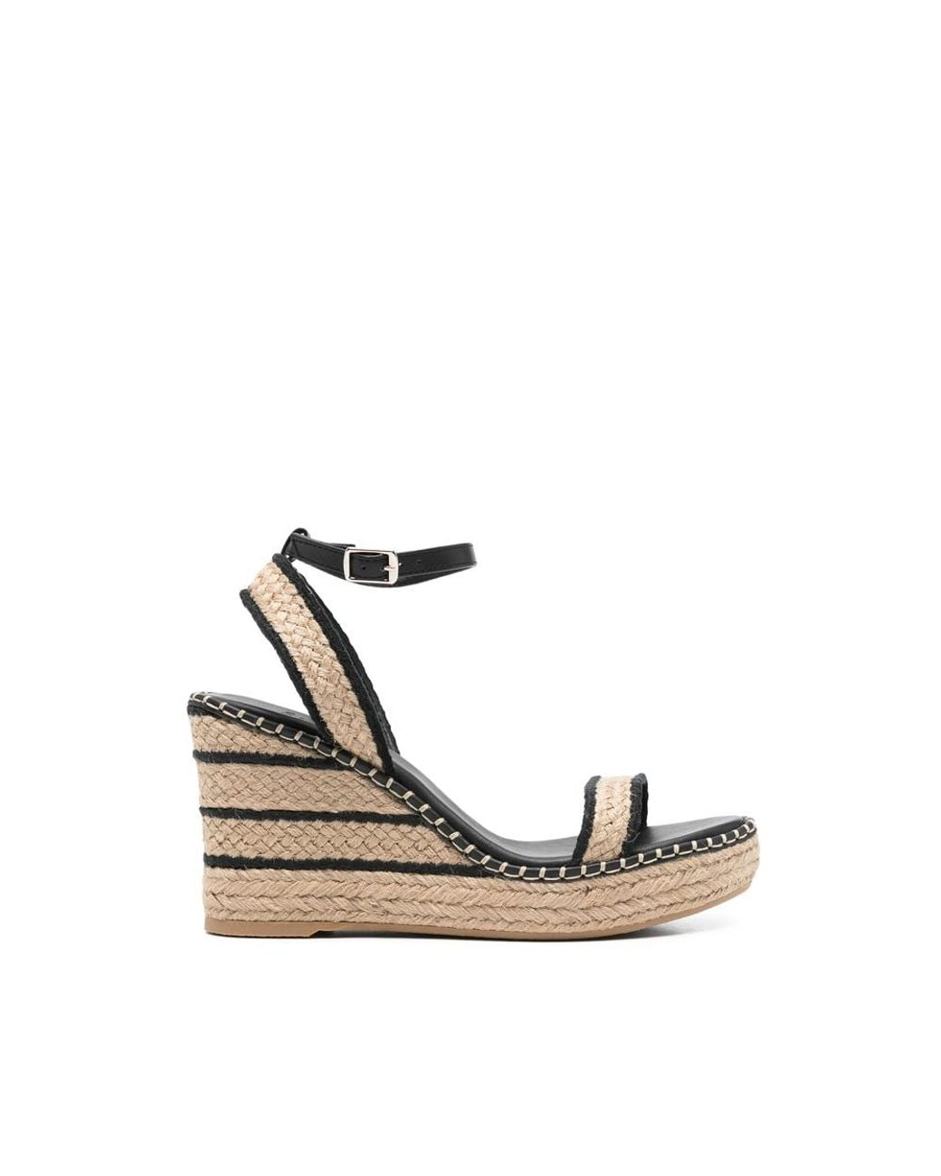 Castaner Metallic Ankle-Strap Wedge Espadrilles