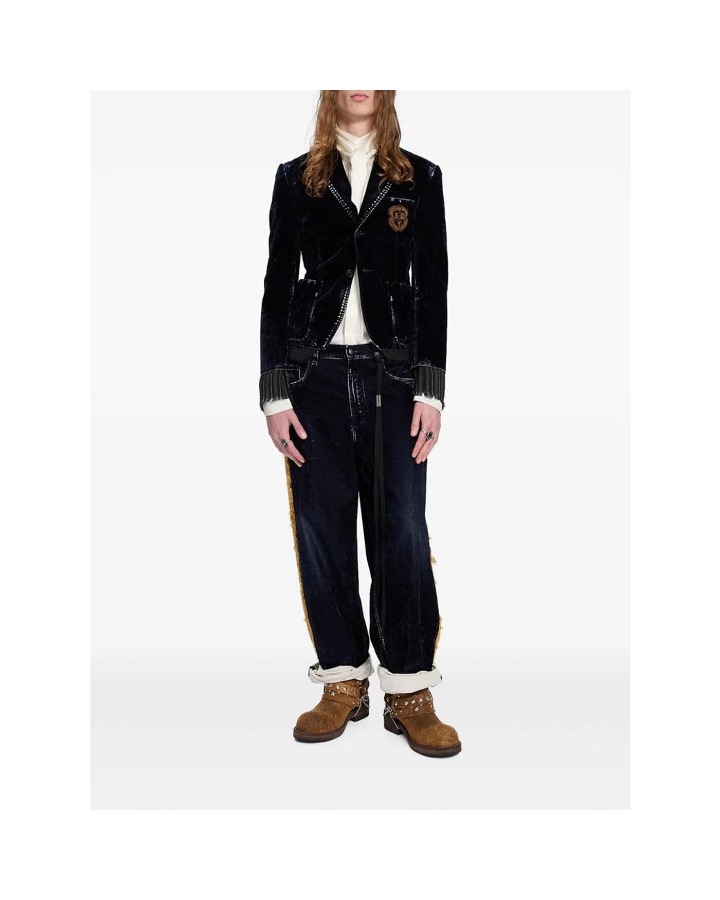 Ann Demeulemeester Blue Wide-Leg Jeans for men