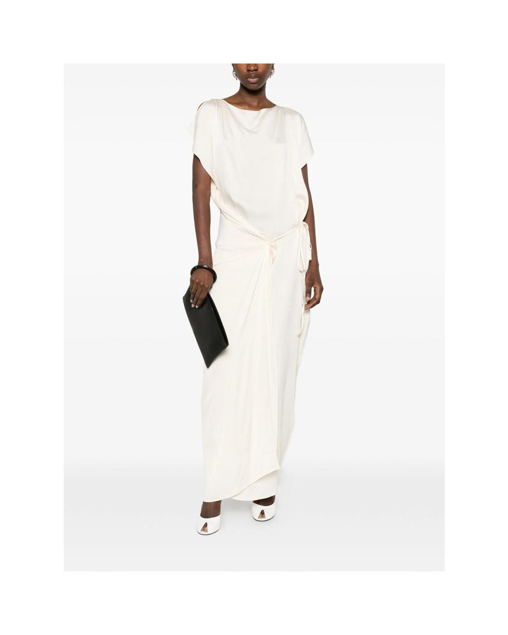 Bondi Born White Tie Side Maxi Dress
