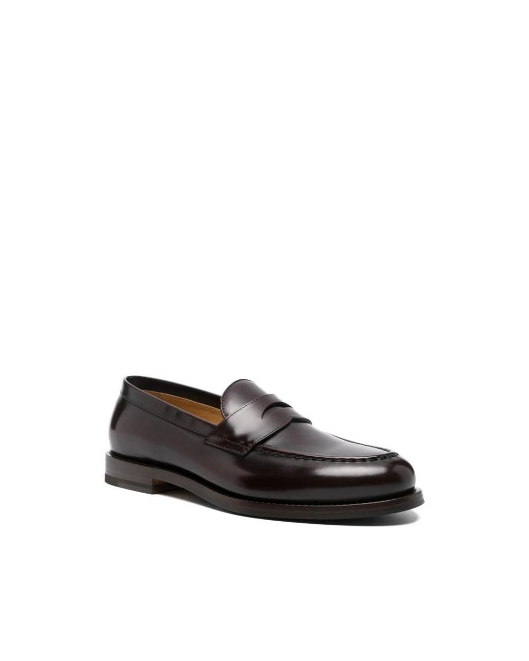 Henderson Black Leather Penny Loafers for men