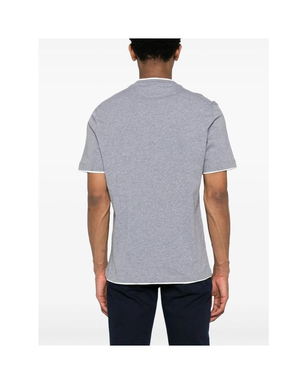 Brunello Cucinelli Gray T-shirt for men