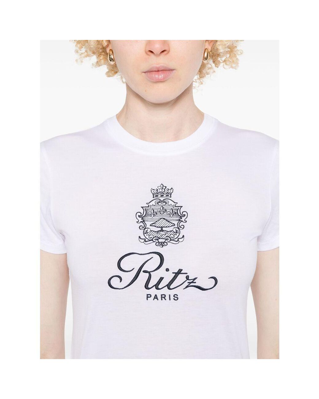FRAME x Ritz Paris White Solid Baby T-Shirt