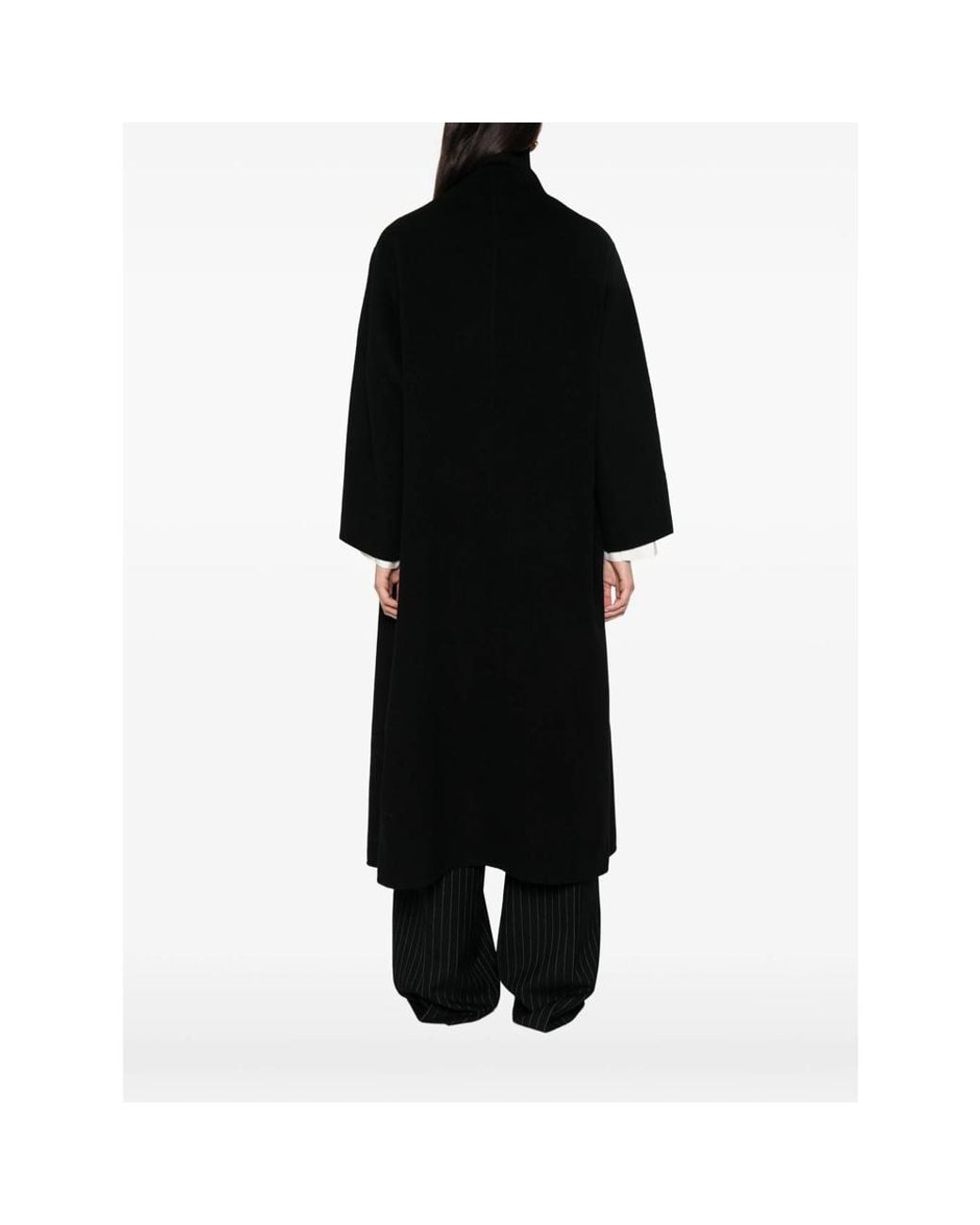 Almala Black Kaity Oversized Shawl-Collar Coat