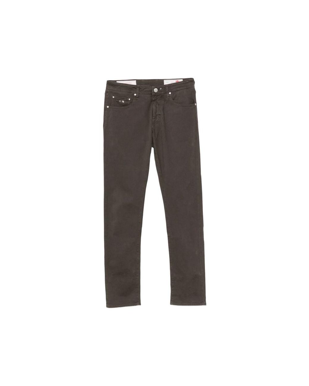 Tramarossa Gray Michelangelo Logo-Patch Trousers for men