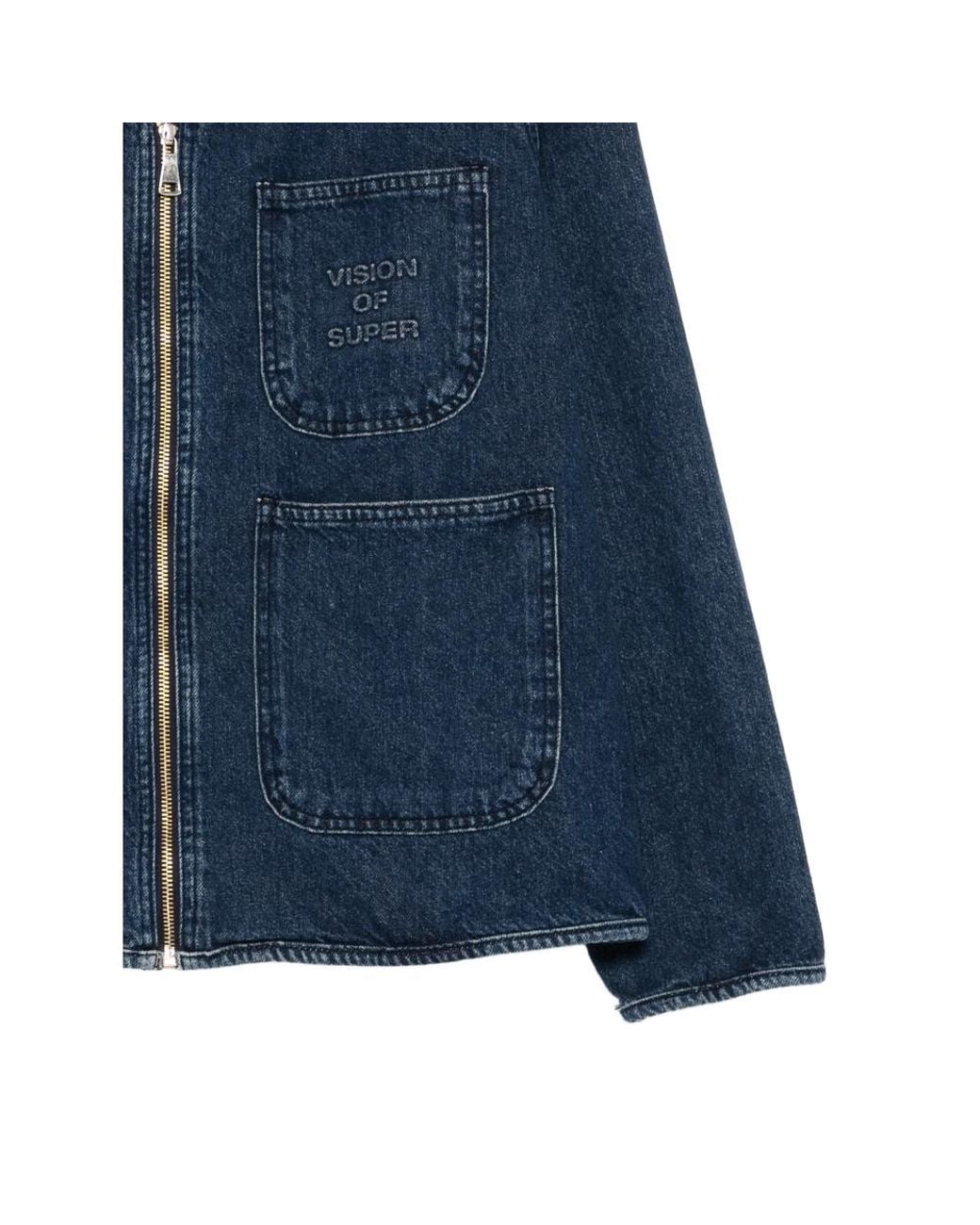 Vision Of Super Blue Pockets Zipped Jacket for men