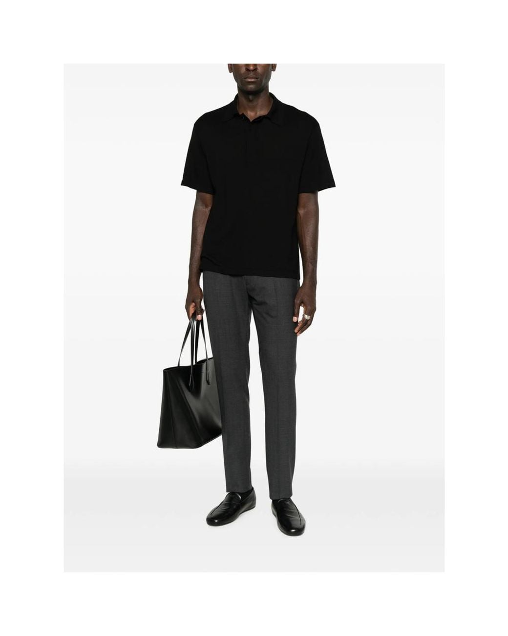 Berwich Black Morello Elax Tailored Trousers for men