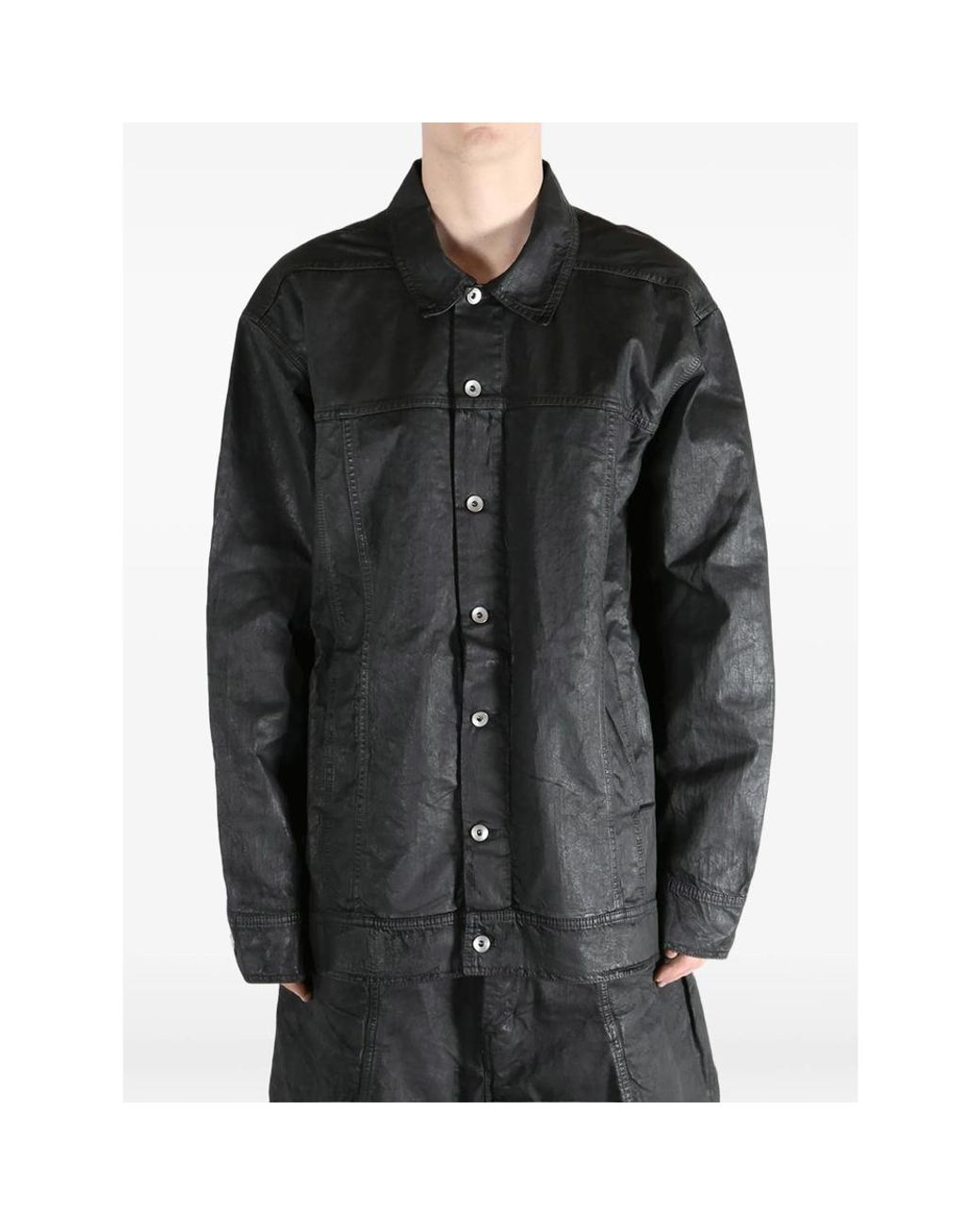 Rick Owens Black Button-Up Jacket for men