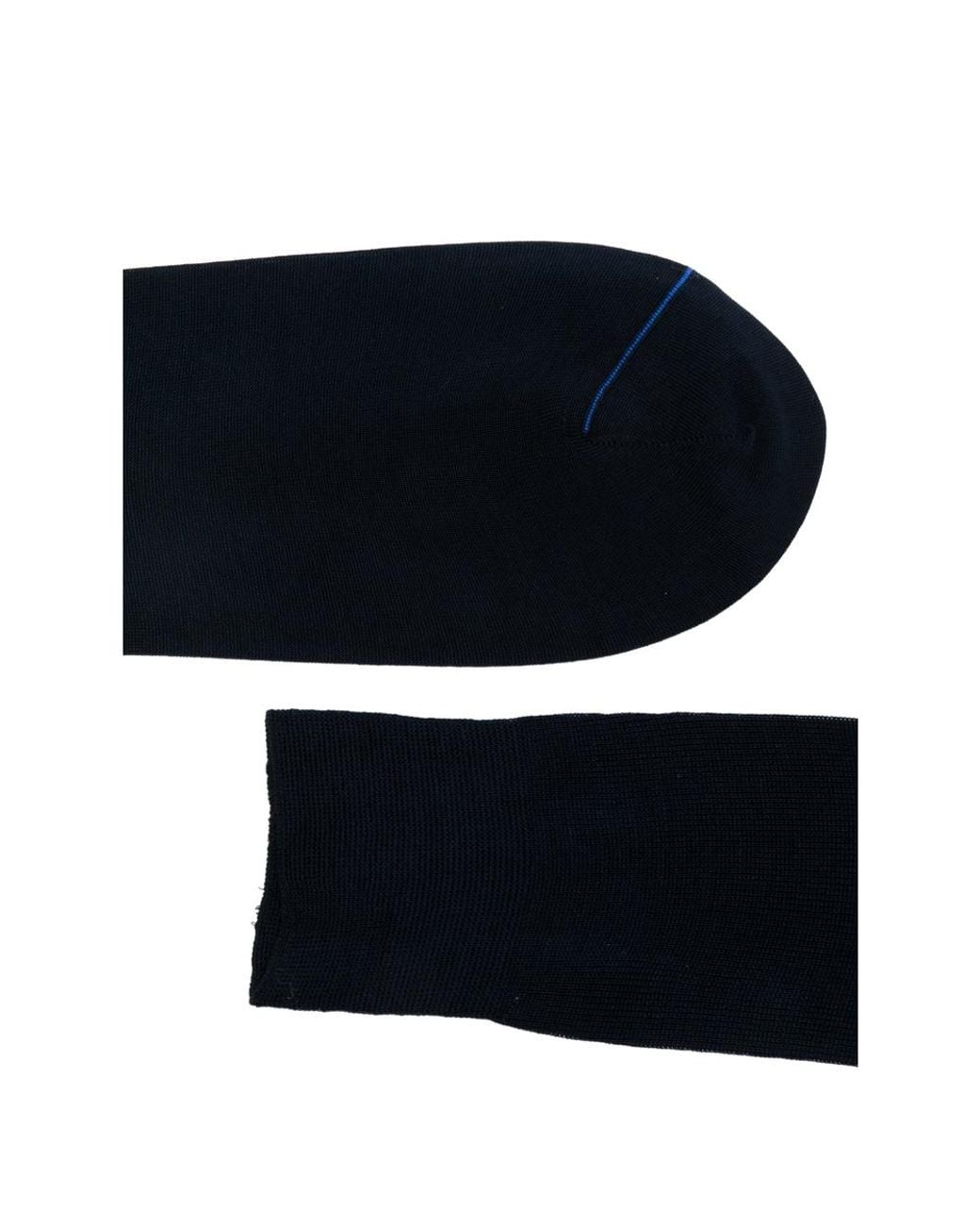 ANT45 Black Plain Long Knee-High Socks for men