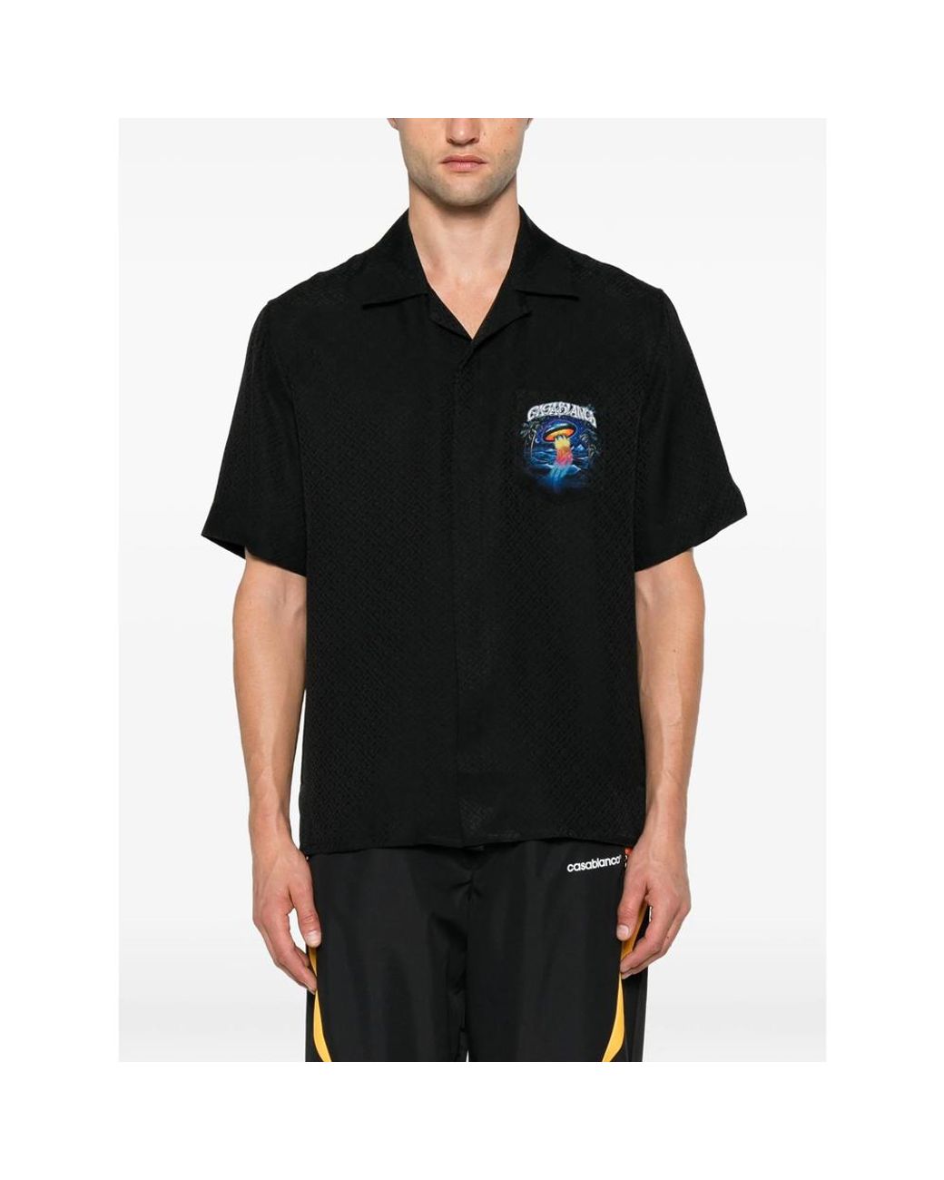 Casablanca Black Logo-Print Shirt for men