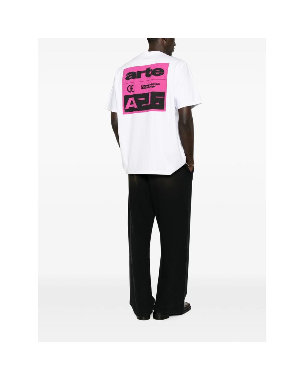 Arte' White Graphic-Print T-Shirt for men