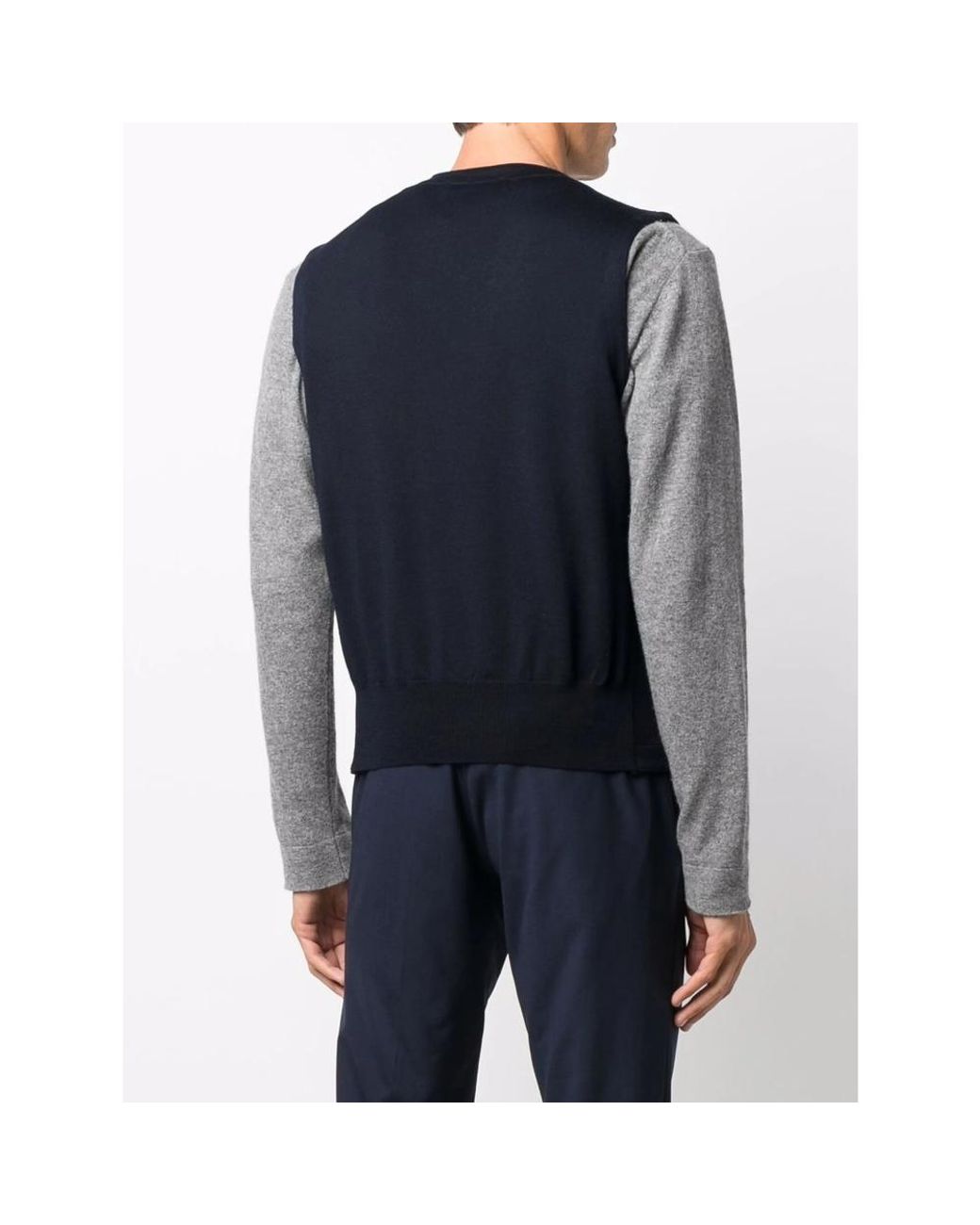 La Fileria Blue Knitted Sweater Vest for men