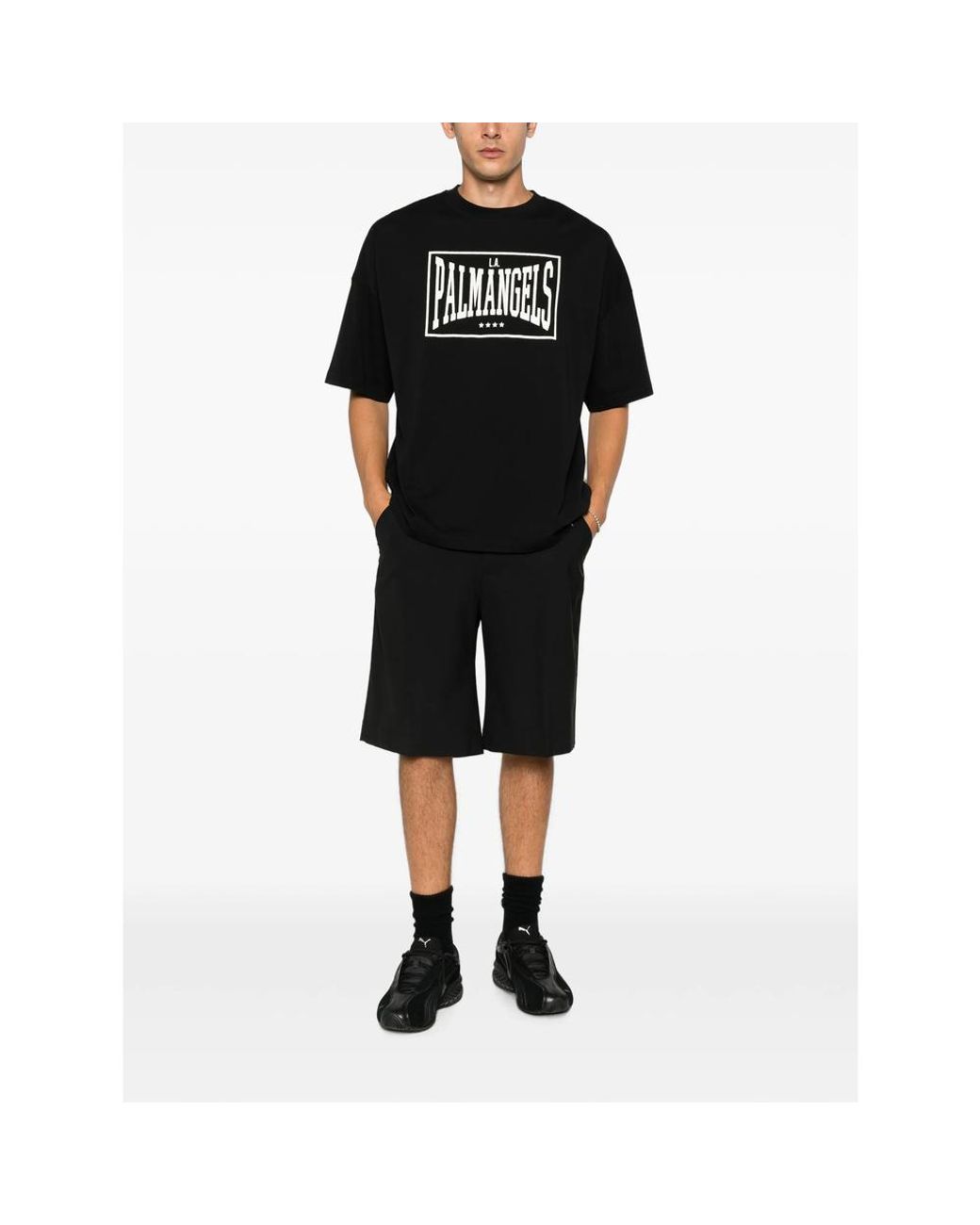 Palm Angels Black T-Shirts & Vests for men