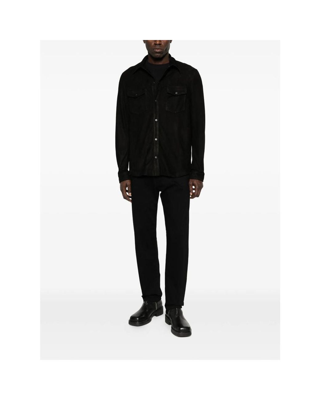 Salvatore Santoro Black Pocket Shirt for men