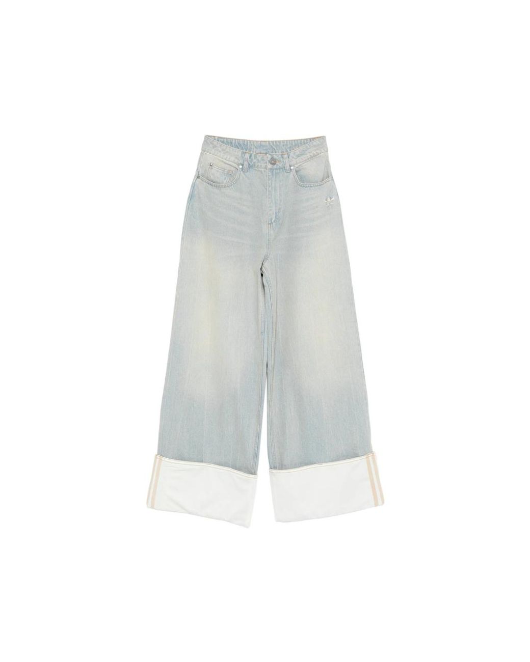Adidas Gray Cuffed Light Denim Trousers