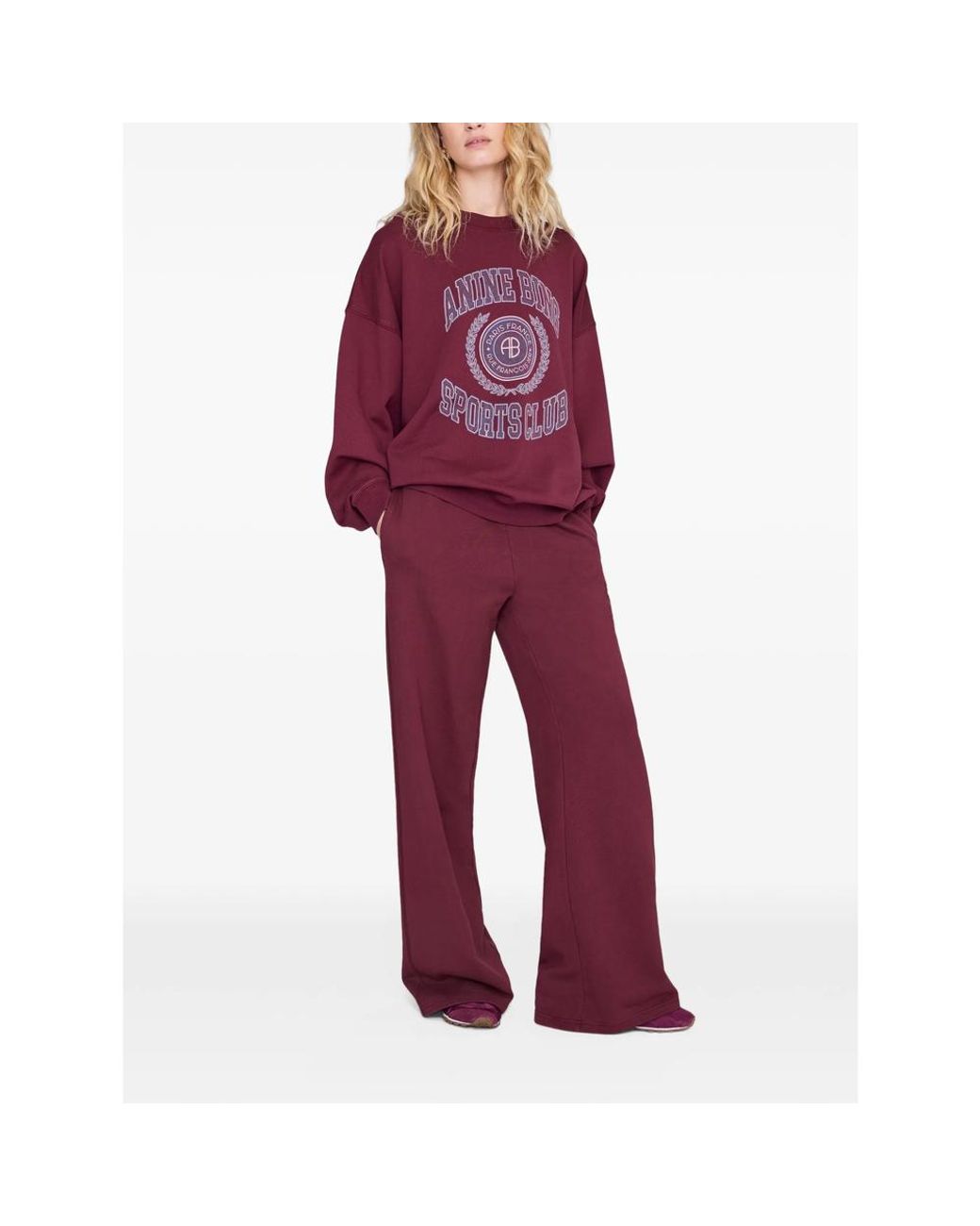 Anine Bing Red Miles Sweatshirt Collegiate