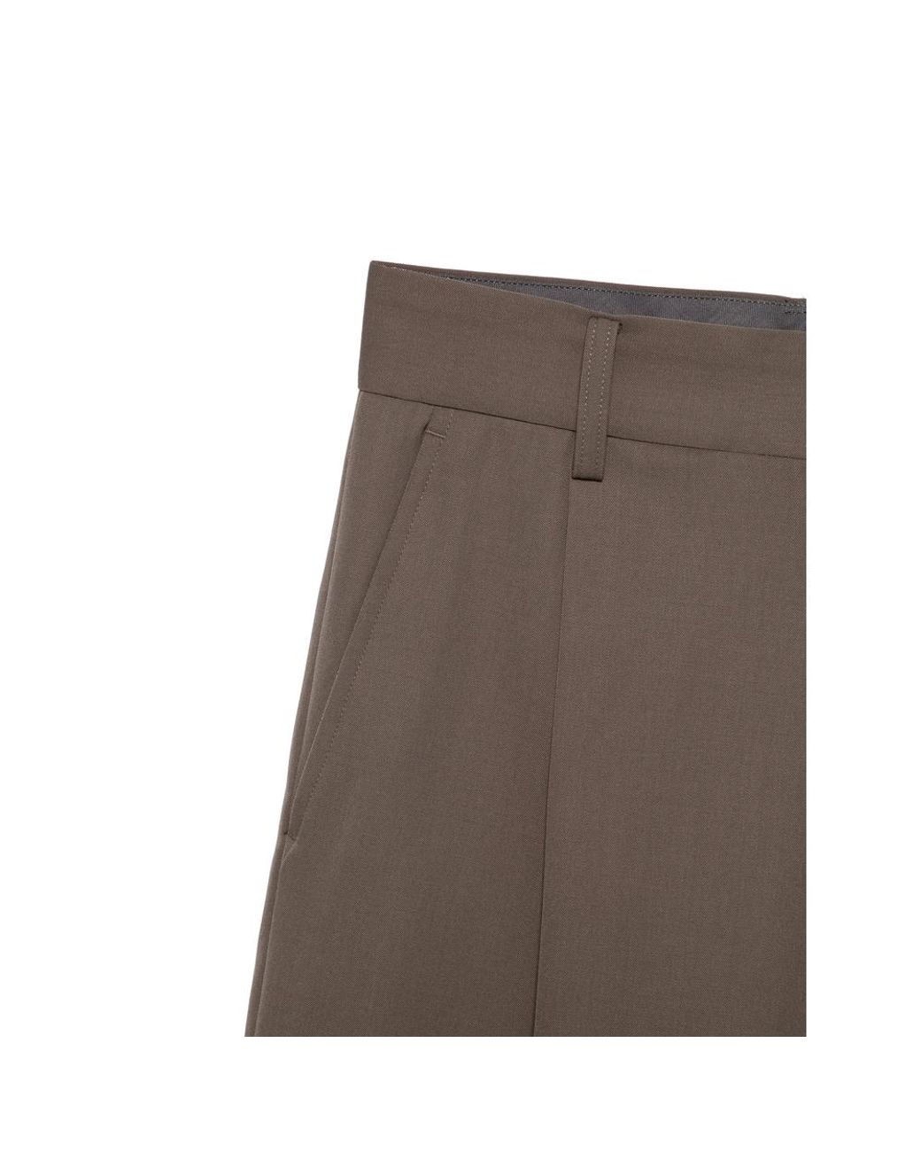 Ssstein Brown Pleated Wide-Leg Trousers for men